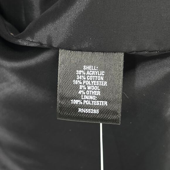 Express Tweed Houndstooth Blazer Jacket Womens Size 8 Silver Metallic - Picture 5 of 6